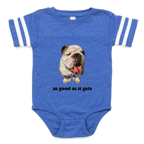 CafePress - FIN Bulldog Good.Pn... - Cute Infant Baby Football Bodysuit