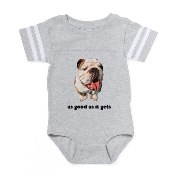 CafePress - FIN Bulldog Good.Pn... - Cute Infant Baby Football Bodysuit