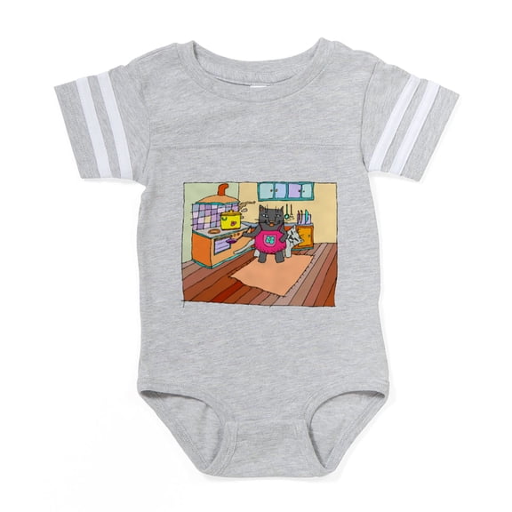 CafePress - FIN Chef Cats Cooking - Cute Infant Baby Football Bodysuit