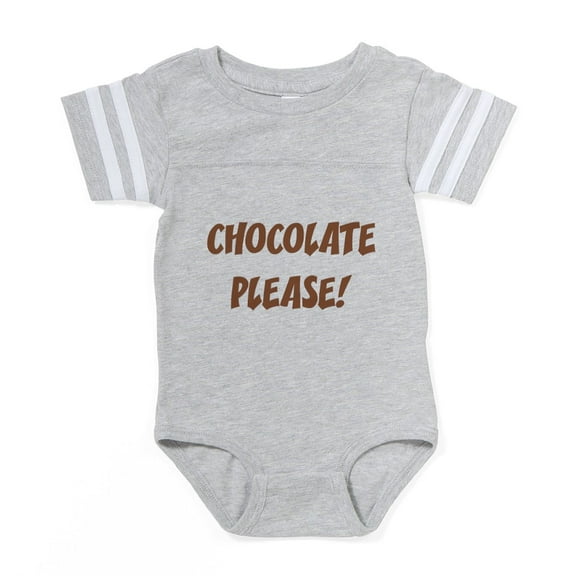 CafePress - FIN Chocolate Please - Cute Infant Baby Football Bodysuit