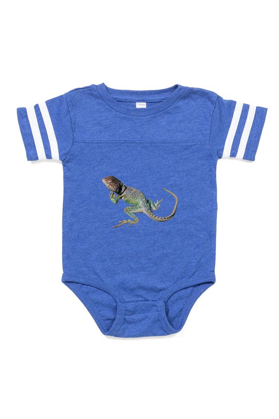 - FIN Collared Lizard... - Cute Infant Baby Football Bodysuit