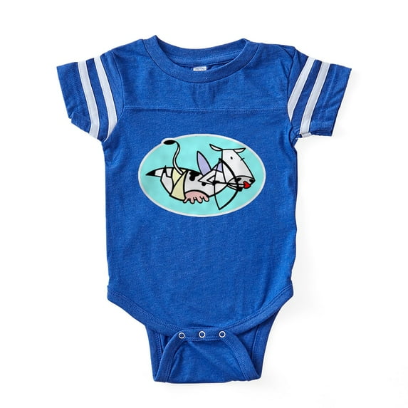 CafePress - FIN Cow Cupid TRANS - Cute Infant Baby Football Bodysuit