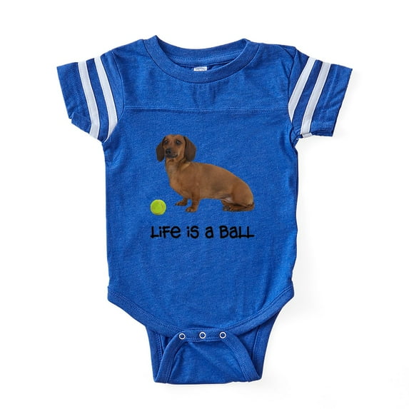 CafePress - FIN Dachshund Life Ball - Cute Infant Baby Football Bodysuit