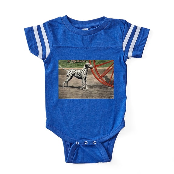 CafePress - FIN Dalmatian Portrait - Cute Infant Baby Football Bodysuit