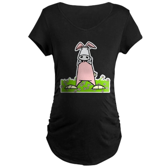 CafePress - FIN Easter Cow Maternity Dark T Shirt - Maternity Dark T-Shirt