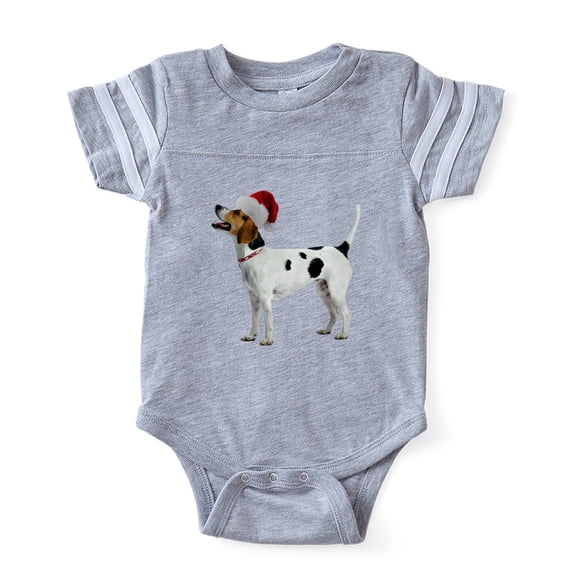 CafePress - FIN English Foxhound Santa CROP Baby Football Body - Cute Infant Baby Football Bodysuit