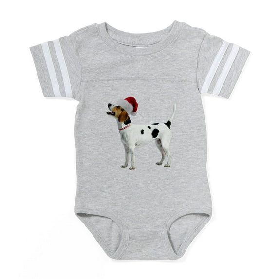 CafePress - FIN English Foxhound Santa CROP Baby Football Body - Cute Infant Baby Football Bodysuit