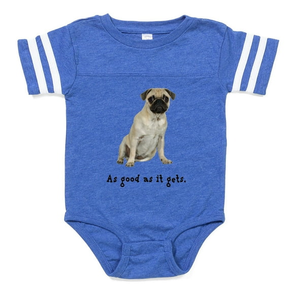 CafePress - FIN Fawn Pug Good - Cute Infant Baby Football Bodysuit