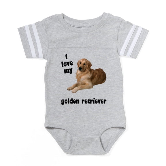 CafePress - FIN Goldenretriever Lover - Cute Infant Baby Football Bodysuit