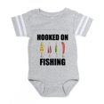 thumbnail image 1 of CafePress - FIN Hooked Fishing - Cute Infant Baby Football Bodysuit, 1 of 3