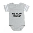 thumbnail image 1 of CafePress - FIN Kiss Me Crunchy - Cute Infant Baby Football Bodysuit, 1 of 3
