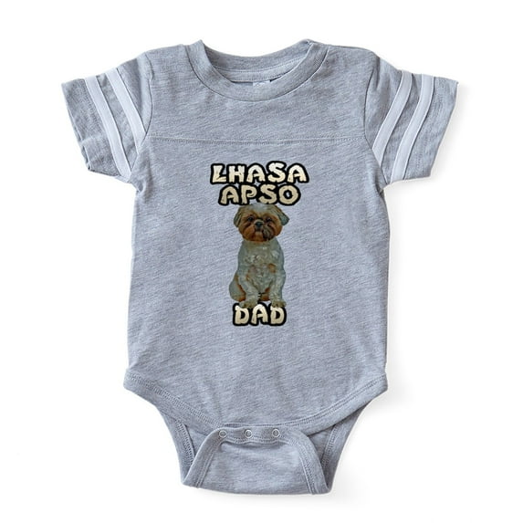 CafePress - FIN Lhasa Apso Dad - Cute Infant Baby Football Bodysuit