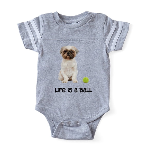 CafePress - FIN Lhasa Apso Life - Cute Infant Baby Football Bodysuit