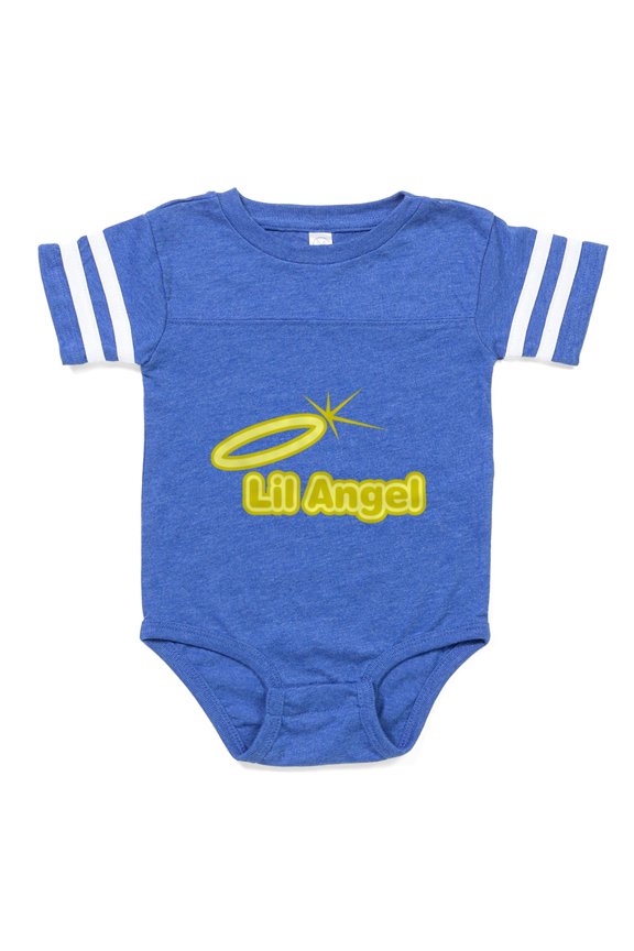 - FIN Lil Angel - Cute Infant Baby Football Bodysuit
