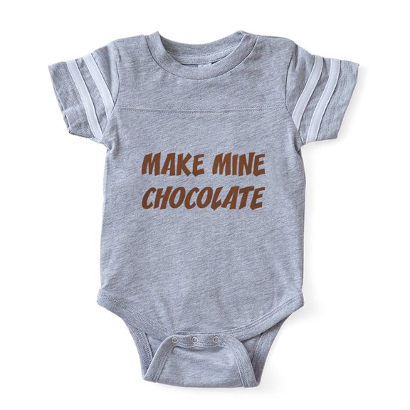 CafePress - FIN Make Mine Chocolate - Cute Infant Baby Football Bodysuit