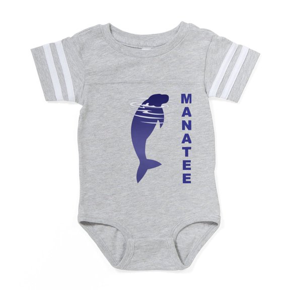 CafePress - FIN Manatee - Cute Infant Baby Football Bodysuit