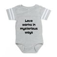 thumbnail image 1 of CafePress - FIN Mysterious Ways - Cute Infant Baby Football Bodysuit, 1 of 3