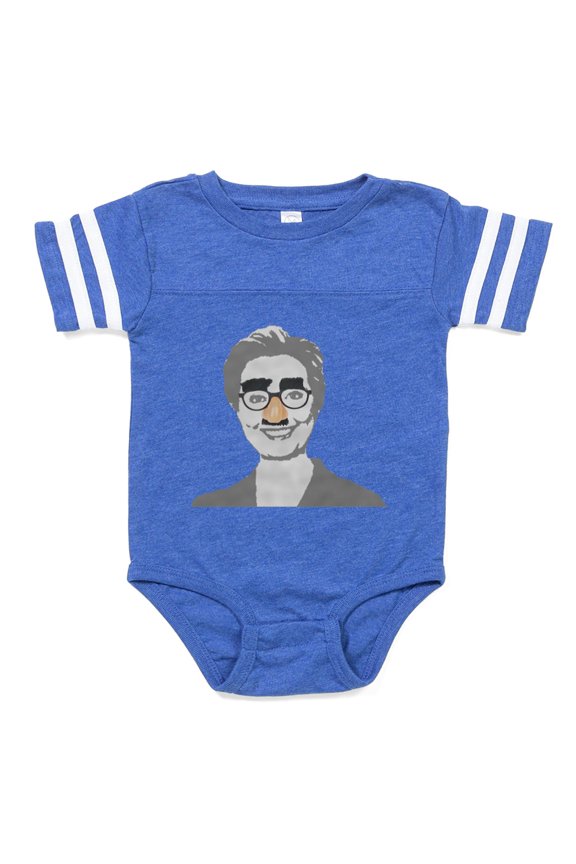 - FIN Nose Glasses Hillary Clinton Baby Football Bod - Cute Infant Baby Football Bodysuit