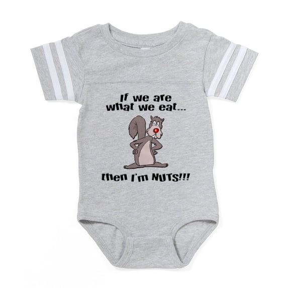 CafePress - FIN Nuts Squirrel - Cute Infant Baby Football Bodysuit