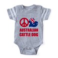 thumbnail image 1 of CafePress - FIN Peace Love Australian Cattle Dog FLAG Baby Foo - Cute Infant Baby Football Bodysuit, 1 of 3