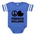 thumbnail image 1 of CafePress - FIN Peace Love French Bulldog Baby Football Bodysu - Cute Infant Baby Football Bodysuit, 1 of 3