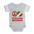thumbnail image 1 of CafePress - FIN Peace Love Italian Greyhound FLAG Baby Footbal - Cute Infant Baby Football Bodysuit, 1 of 3