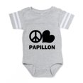 thumbnail image 1 of CafePress - FIN Peace Love Papillon - Cute Infant Baby Football Bodysuit, 1 of 3