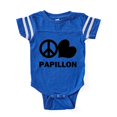 thumbnail image 1 of CafePress - FIN Peace Love Papillon - Cute Infant Baby Football Bodysuit, 1 of 3