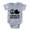 thumbnail image 1 of CafePress - FIN Peace Love Siberian Husky Baby Football Bodysu - Cute Infant Baby Football Bodysuit, 1 of 3