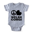 thumbnail image 1 of CafePress - FIN Peace Love Welsh Corgi - Cute Infant Baby Football Bodysuit, 1 of 3