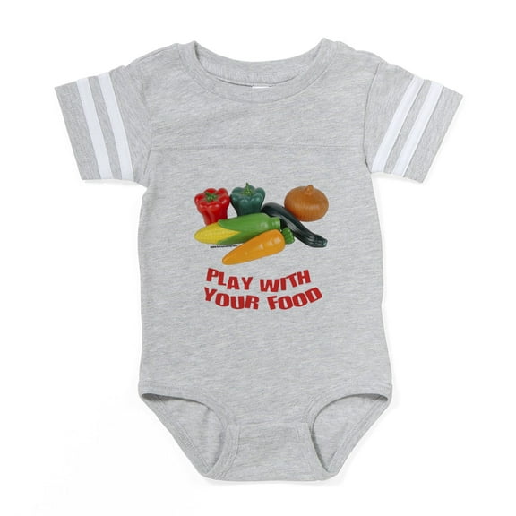 CafePress - FIN Play With Your Food - Cute Infant Baby Football Bodysuit