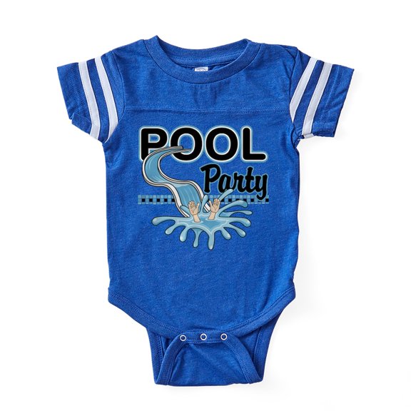CafePress - FIN Pool Party - Cute Infant Baby Football Bodysuit
