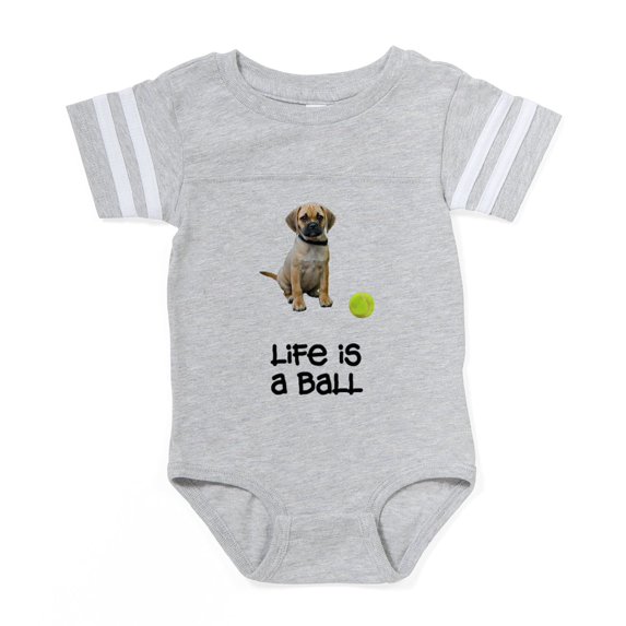 CafePress - FIN Puggle Life - Cute Infant Baby Football Bodysuit