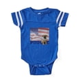 thumbnail image 1 of CafePress - FIN Puggle Patriotic2 - Cute Infant Baby Football Bodysuit, 1 of 3