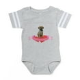 thumbnail image 1 of CafePress - FIN Puggle Valentine - Cute Infant Baby Football Bodysuit, 1 of 3
