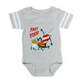 thumbnail image 1 of CafePress - FIN Running Fast Food - Cute Infant Baby Football Bodysuit, 1 of 3