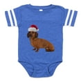thumbnail image 1 of CafePress - FIN Santa Dachshund TRANS - Cute Infant Baby Football Bodysuit, 1 of 3
