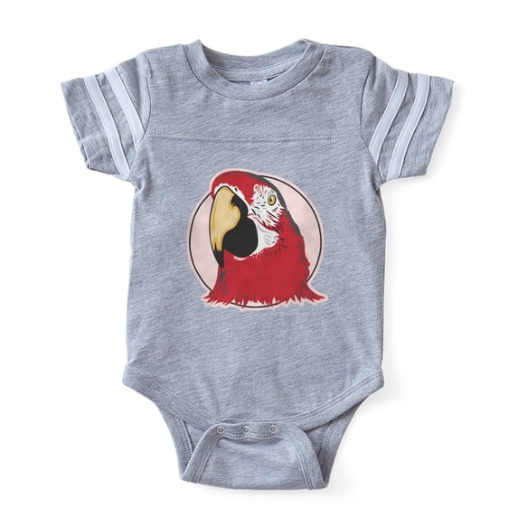 CafePress - FIN Scarlet Macaw Circle - Cute Infant Baby Football Bodysuit