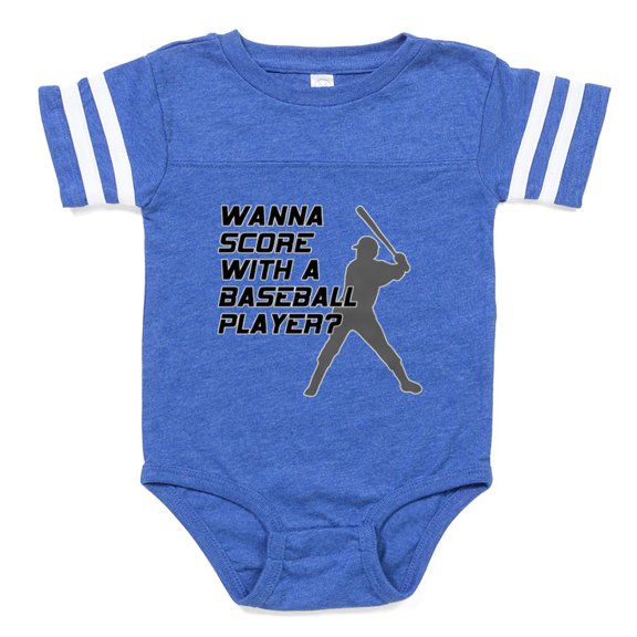 CafePress - FIN Score Baseball Player - Cute Infant Baby Football Bodysuit