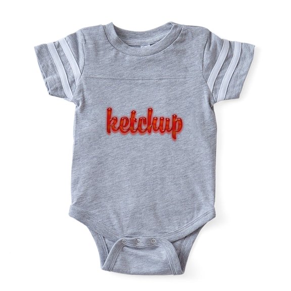 CafePress - FIN Shiny Ketchup - Cute Infant Baby Football Bodysuit