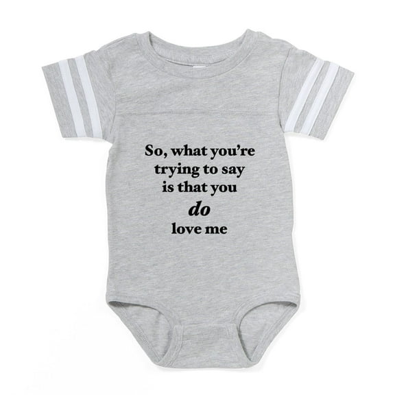 CafePress - FIN So What - Cute Infant Baby Football Bodysuit