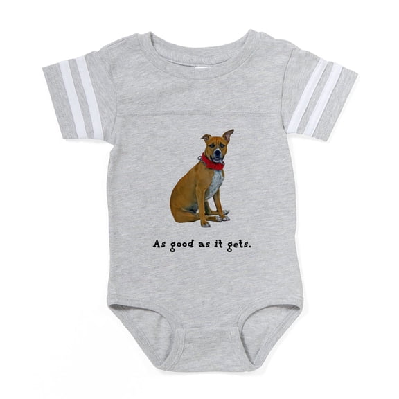 CafePress - FIN Staffie Fawn Good - Cute Infant Baby Football Bodysuit