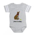 thumbnail image 1 of CafePress - FIN Staffie Fawn Life - Cute Infant Baby Football Bodysuit, 1 of 3
