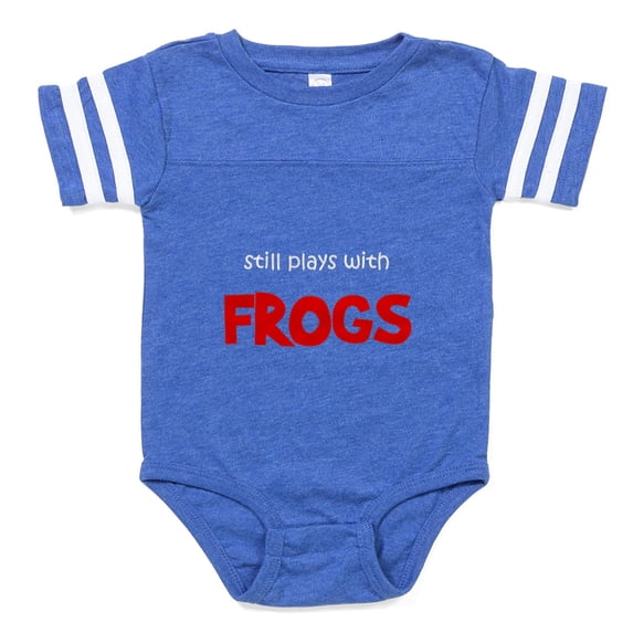 CafePress - FIN Still Plays Frogs - Cute Infant Baby Football Bodysuit