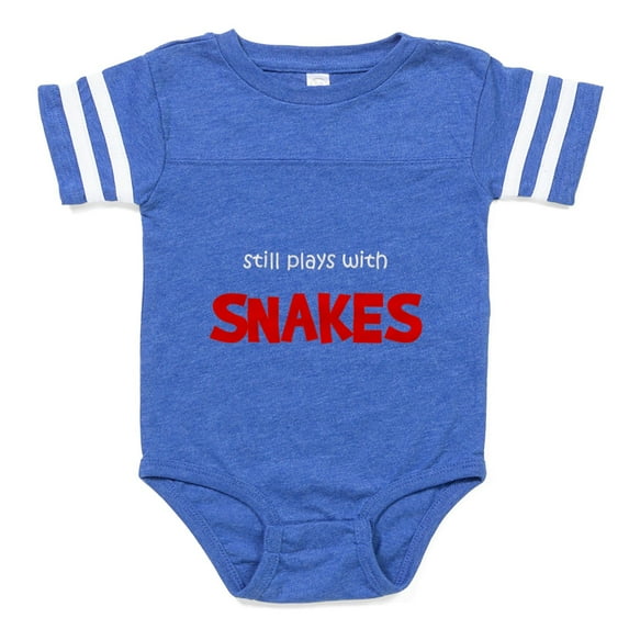 CafePress - FIN Still Plays Snakes - Cute Infant Baby Football Bodysuit