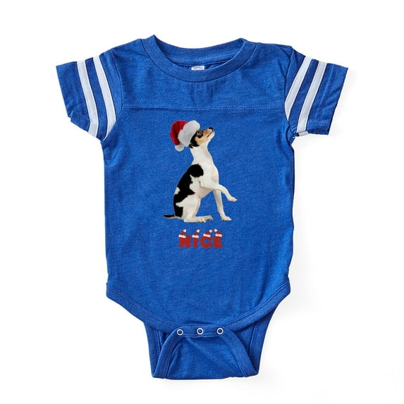 CafePress - FIN Toy Fox Terrier Nice - Cute Infant Baby Football Bodysuit
