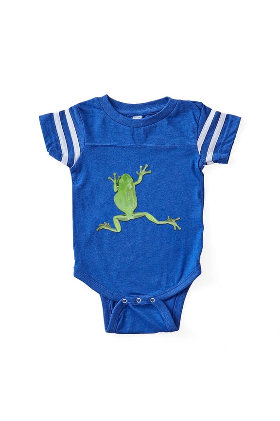 - FIN Tree Frog - Cute Infant Baby Football Bodysuit