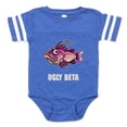 thumbnail image 1 of CafePress - FIN Ugly Beta Fish - Cute Infant Baby Football Bodysuit, 1 of 3