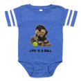 thumbnail image 1 of CafePress - FIN Wirehaired Dachshund Life Baby Football Bodysu - Cute Infant Baby Football Bodysuit, 1 of 3