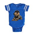 thumbnail image 1 of CafePress - FIN Wirehaired Dachshund Photo CROP Baby Football - Cute Infant Baby Football Bodysuit, 1 of 3